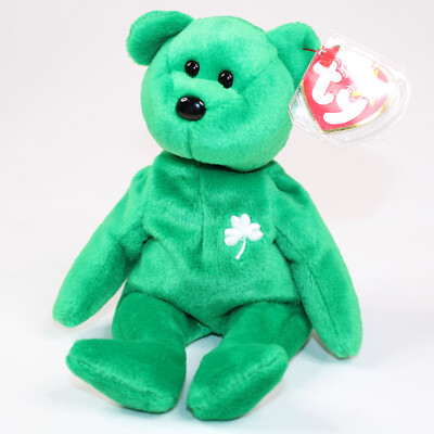 Rare Ty Beanie Baby Erin The Bear 1997 Retired Plush Toy w/Tags Great Condition