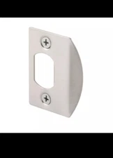 Prime-Line 2-1/4 in.   H X 1-5/8 in.   L Satin Nickel Steel Latch Strike Plate