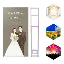 2m Iron Adjustable Height Wedding Arch Backdrop Stand Garden Arbor Frame