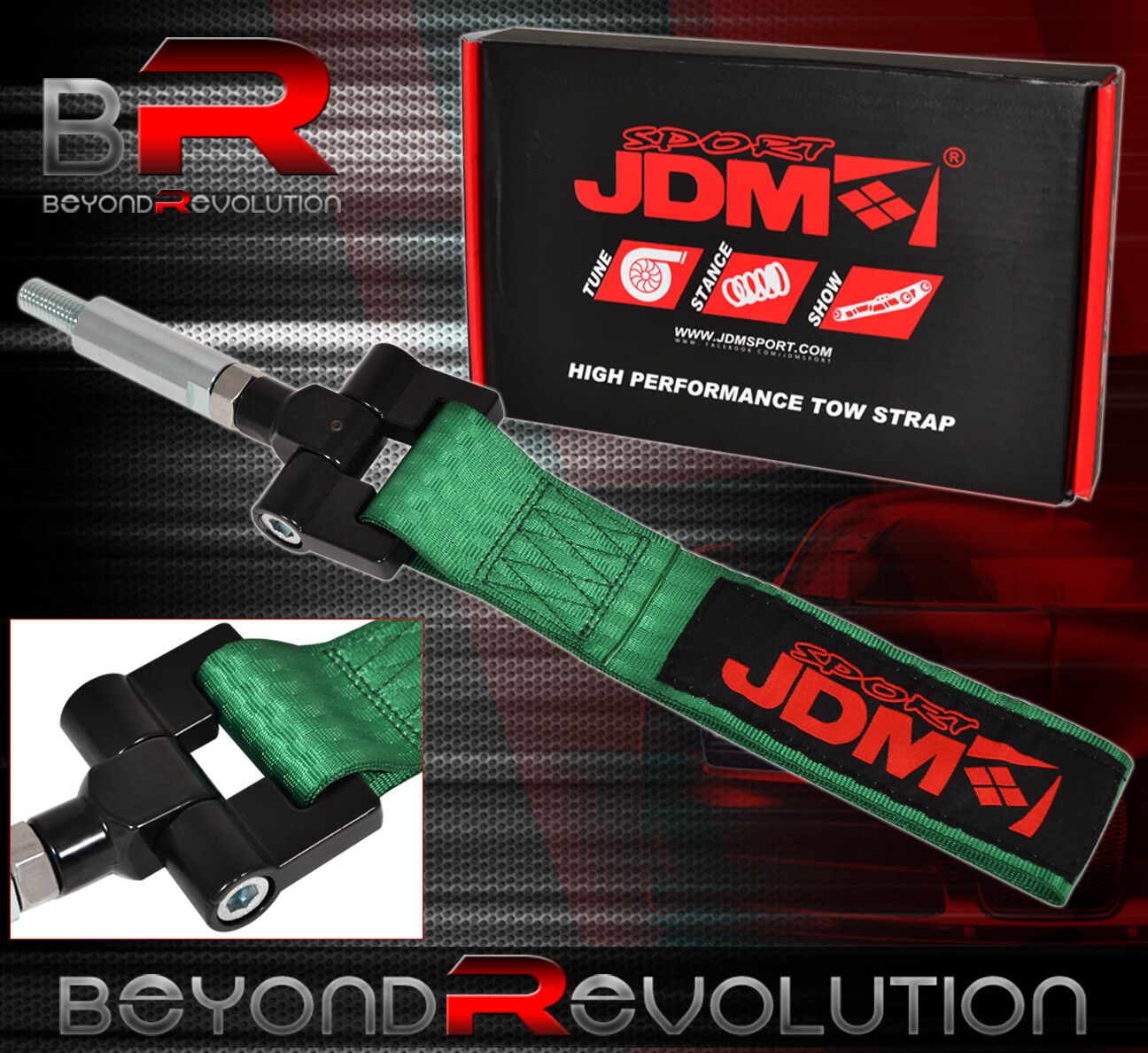 Lexus Is250/Is350 06+ Jdm Vip Towing Hook Nylon Strap+Threaded Adapter