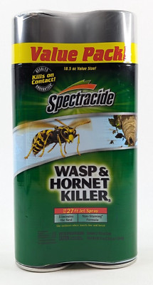 Spectracide WASP & HORNET KILLER Value Pack of (2) 18.5 Oz. Cans, 27' Jet Spray