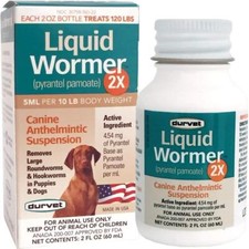 Double Strength Liquid Dog Wormer for Puppies and Adults 2 Fl Oz 1 Pack