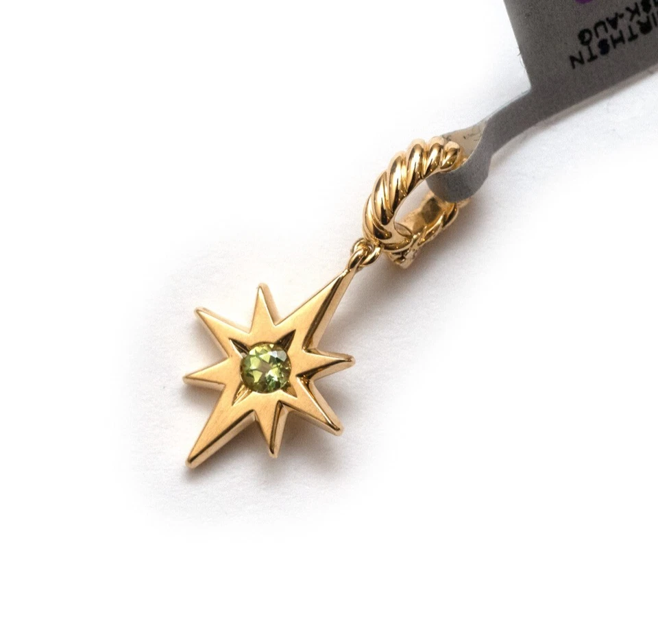 DAVID YURMAN Nuevo Cable 15mm Coleccionables Estrella del Norte Oro 18K Colgante Peridoto Foto 2 de 4