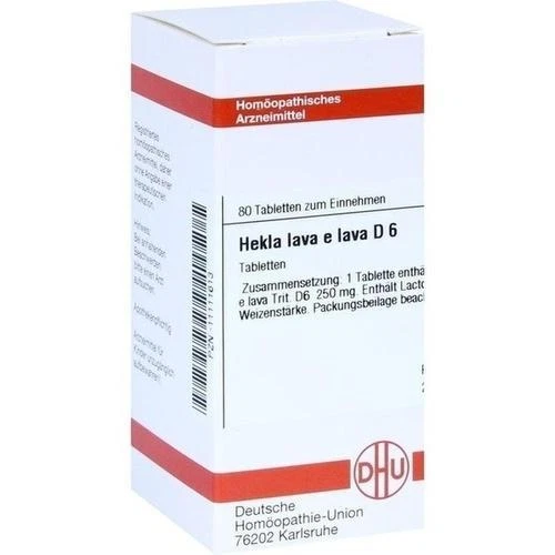 DHU-ARZNEIMITTEL GMBH & CO. KG HEKLA lava e lava D 6 Tabletten 80 St PZN 11111613