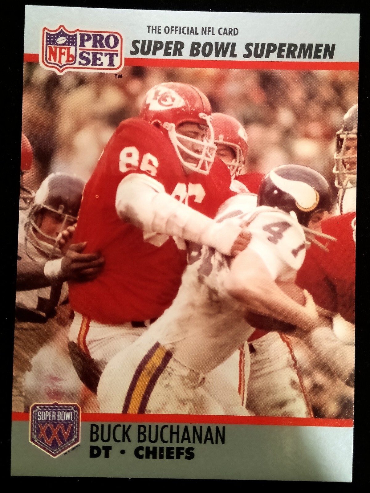 Kansas City Chiefs Buck Buchanan 1990 Pro Set Super Bowl Supermen Card