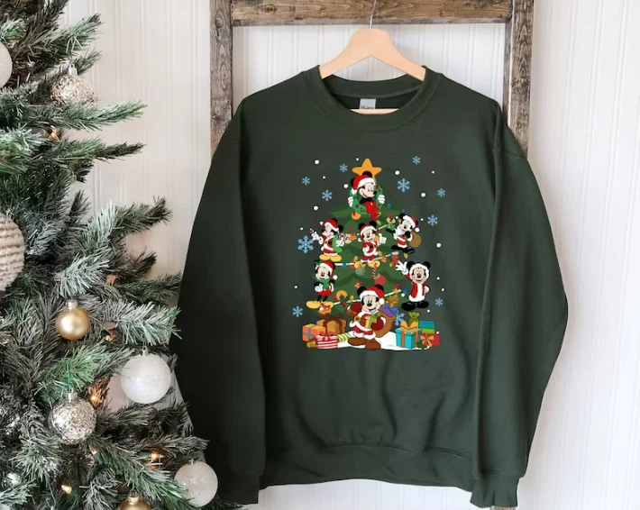 Mickey christmas outlet sweatshirt