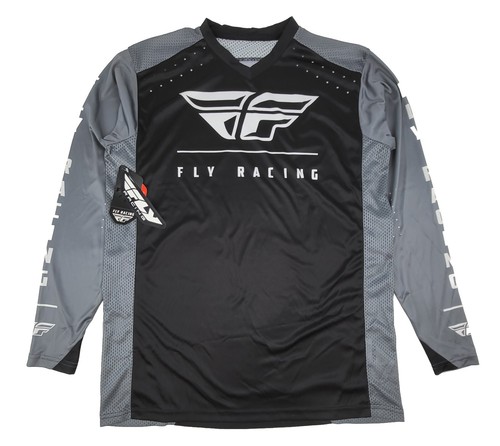 Fly Racing Men's Radium Mountain Bike Jersey Size Medium Black/Grey MTB ...