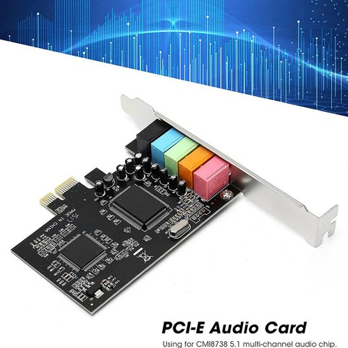 PCI-E 5.1 Sound Card Computer PCIE 5.1 Channel 3D Audio 6 Channels 3D Games ~' - Picture 7 of 7