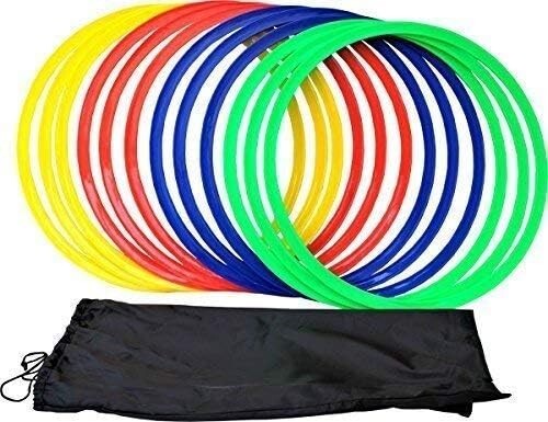 12 Pc Sport Training Agility Speed Ring Hoops Football Soccer