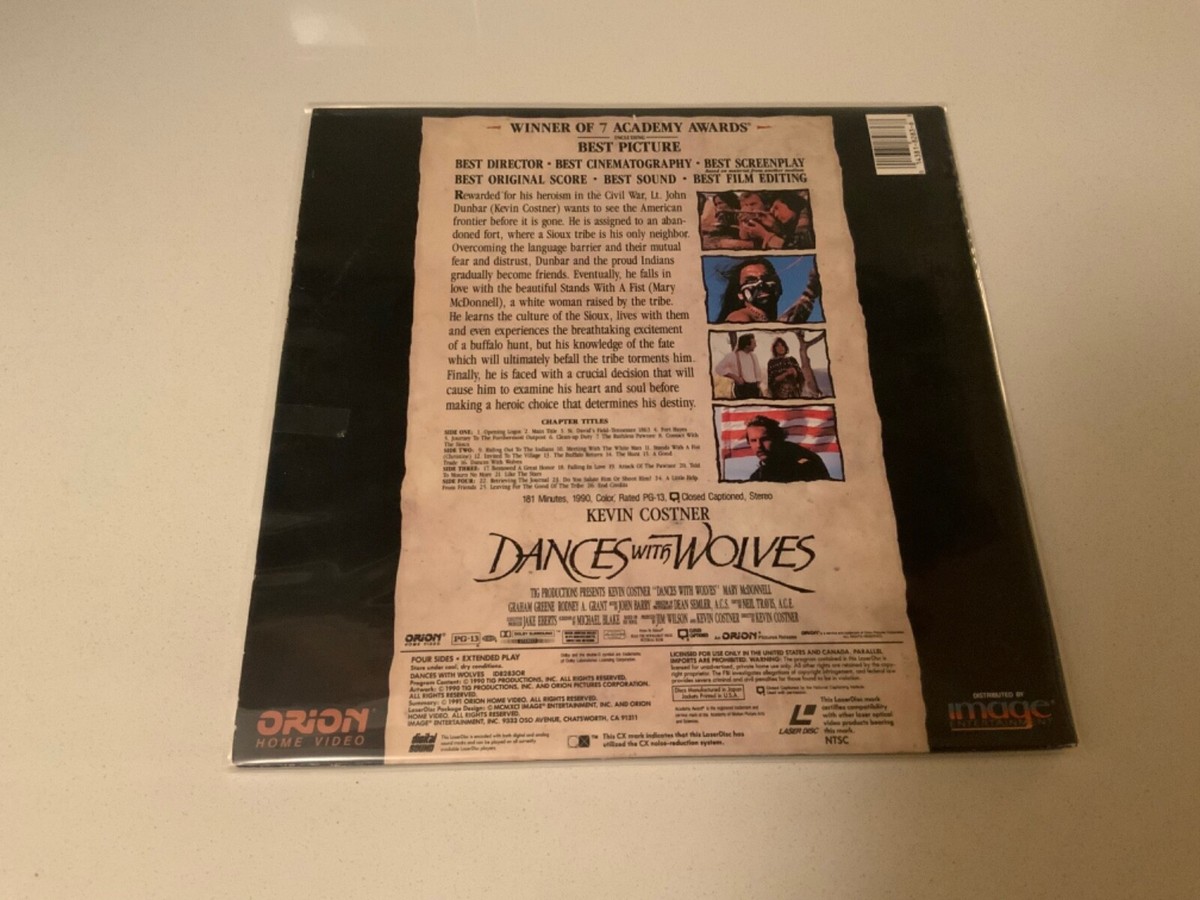 Dances With Wolves Laserdisc LD ID8283OR Pan & Scan Full