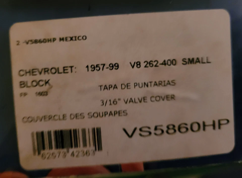 Juego de cubierta de válvula NOS ROLLO 3/16 para bloque pequeño Chev V8 1957-1999 Foto 2 de 2