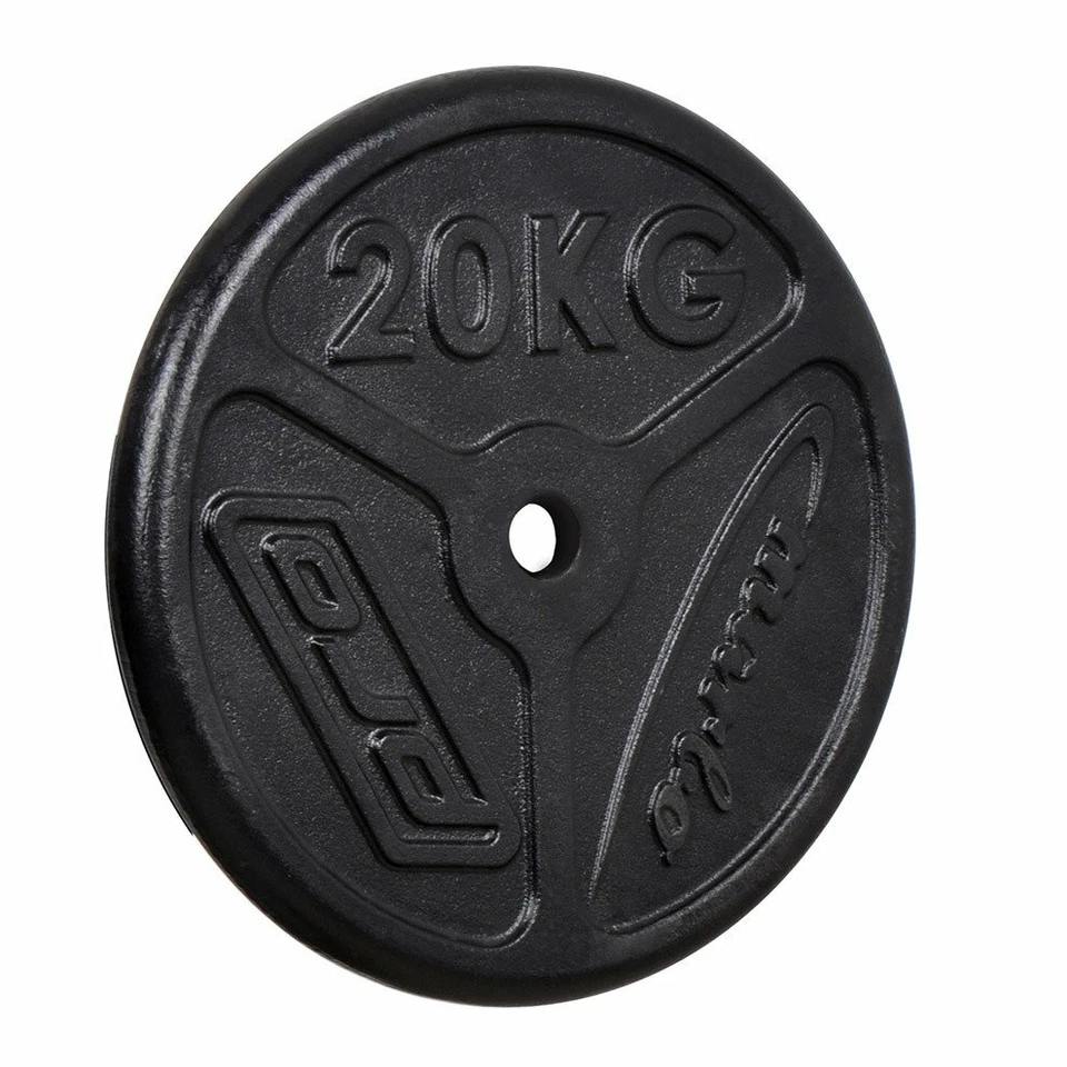 Plaques de poids Marbo Sport en fonte slim set 60 kg / 2 x 20 kg + 2 x 10 kg - Photo 3/3