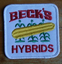 BECK'S HYBRIDS Seed Farming Old School Style Collectors Patch - SEW ON