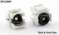 Toslink Audio (SPDIF) Female to Female Keystone Jack Coupler, White - WP-C20WH
