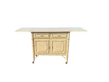 Vintage Dixie Aloha Faux Bambus Pop-up Server Bar Schrank