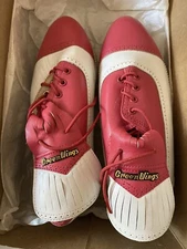 GreenWings Pink White Golf Shoes Hard Spikes Women’s Size 6.5
