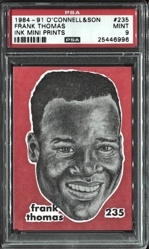 1984-91 O'Connell & Son # 235 Frank Thomas Ink Mini Prints PSA 9 Mint - Bild 1 von 2