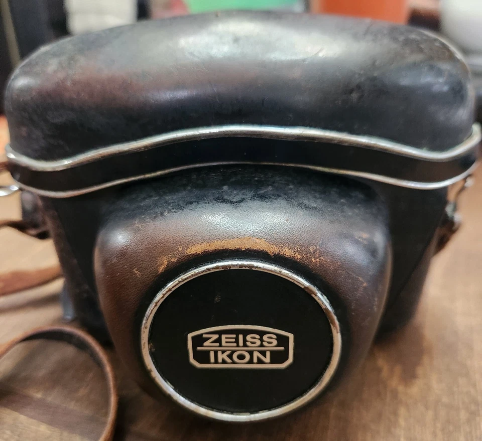 Estuche de cuero marrón original vintage para cámara Zeiss Ikon AG de Alemania EX+++ Foto 2 de 4