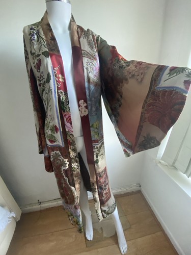 Zara Multi Patchwork Print Flowing Kimono With Full Sleeves BNWT LAST ONE - Picture 9 of 12