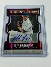 2014 Elite Extra Edition Status Purple Die-Cut Signatures /75 Jeff Brigham Auto