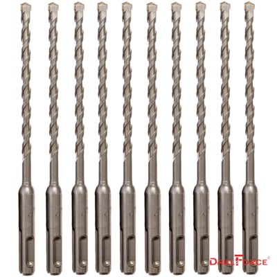10PCS 3/8'' X8'' Drill Bit Set SDS Plus Rotary Hammer Concrete Masonry Carbide Tip
