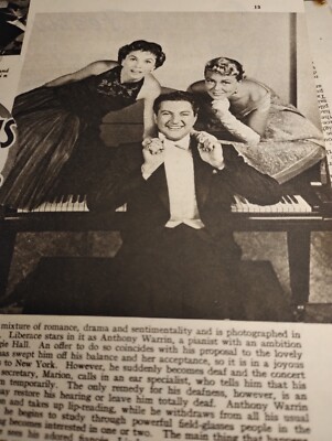 Sk46 Ephemera 50er Jahre Filmartikel Liberace Sincerely Yours
