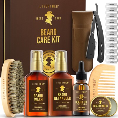 11pc Beard Care Kit- Ultimate Grooming Set-Mens Gift-Birthday Gift for Him, Dad