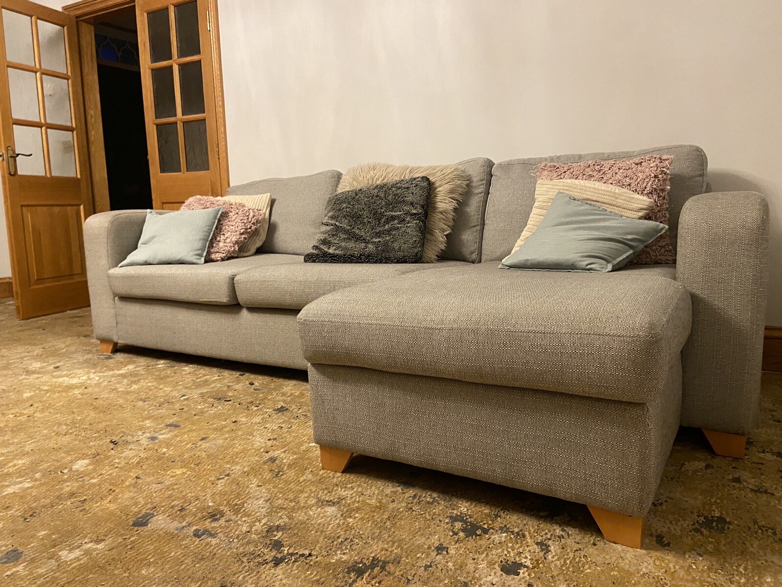 Grey Corner Sofa Used eBay