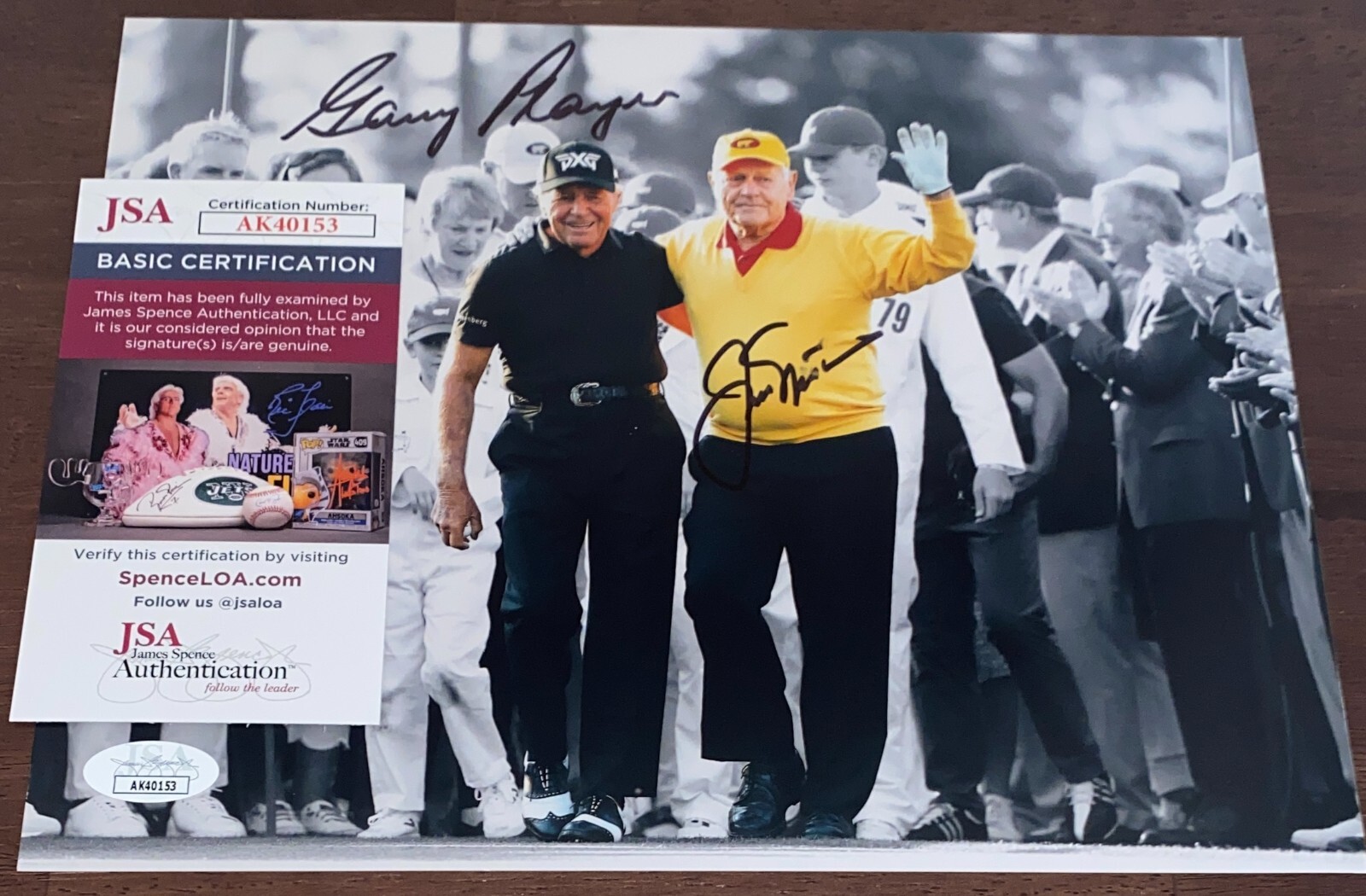 Jack Nicklaus Autographed Signed & Gary Player 8x10 Photo Masters Golf JSA N2 