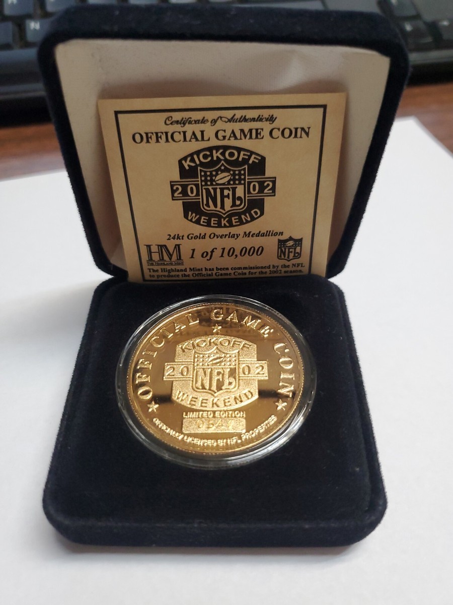 HOUSTON TEXANS NFL 2002 INAUGURAL SEASON 24KT GOLD COIN HIGHLAND