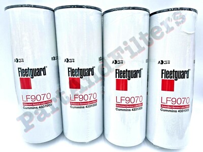 Fleetguard LF9070 Lube Filter Spin-On Cummins 2882673 (Pack Of 4