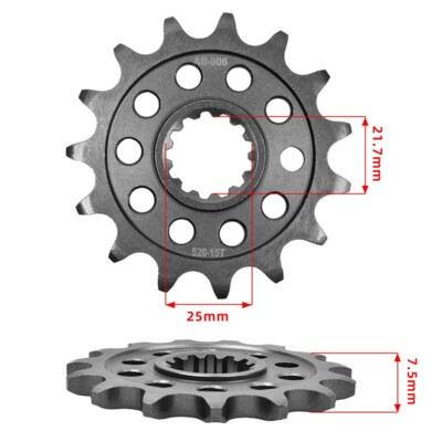 BLDR 520-15T Motorcycle Front Sprocket For Kawasaki ZX-6R 2007