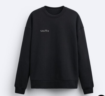 ZARA X SALVENTIUS Men's Crewneck Sweatshirt Black MEDIUM LIMITED