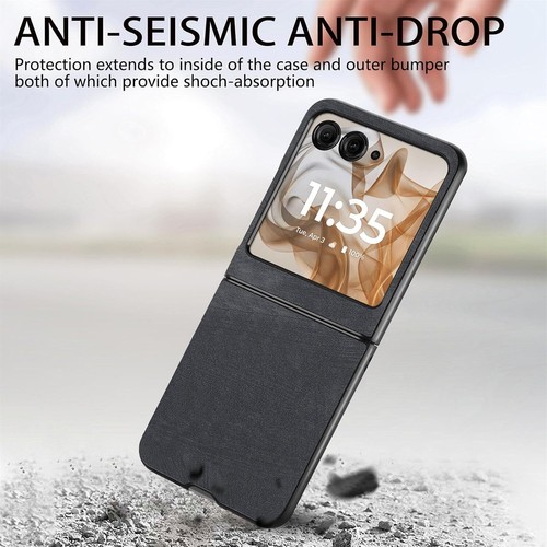 Funda lisa ultra delgada de cuero plegable a prueba de golpes para Motorola Razr 60 Ultra 50 - Imagen 6 de 17