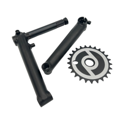 Stranger BMX Kurbel 3teil 19mm 165mm 8 Spline mit Primo 25T Kettenblatt