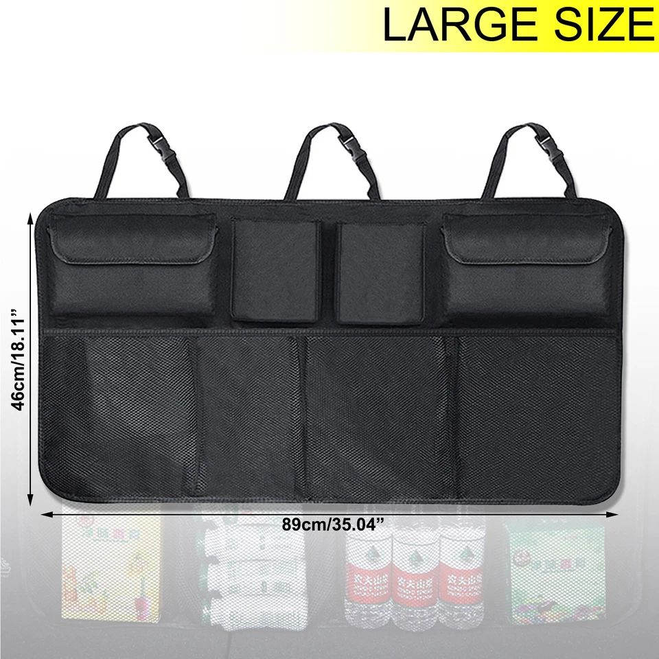 Organizer Seat Back Storage Bag Multi Pocket Holder Rear Trunk Hanger Car - Image 2 of 4
