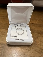 .10 CTTW Genuine Diamond 18 inch Sterling Silver Chain