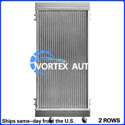 2rows Universal Aluminum Radiator Liquid Heat Exchanger Air Water Intercooler