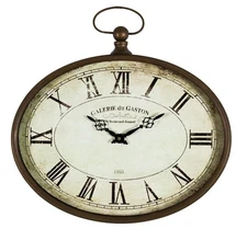 Vintage Style Oval French Wall Clock Galerie Du Gaston