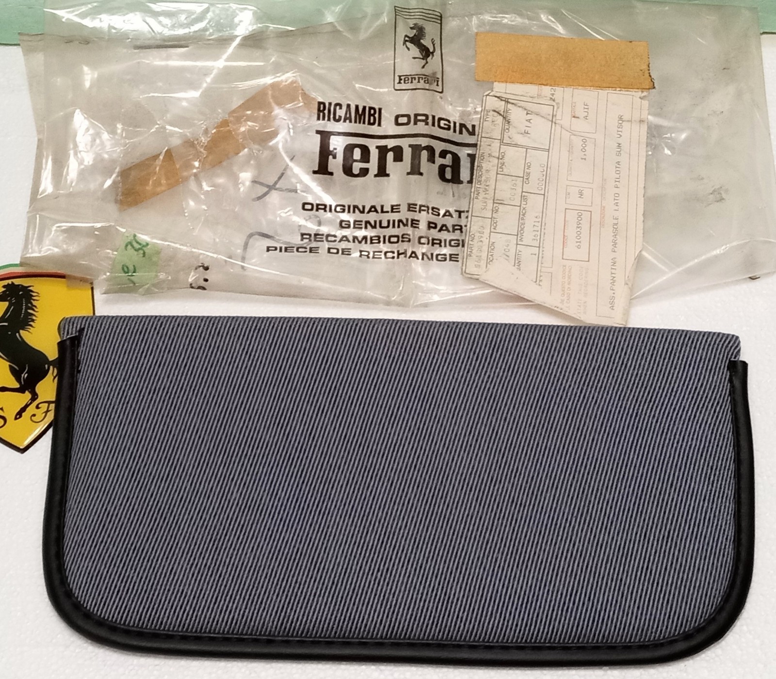 Ferrari 308 Sun Visor_Driver Side_328_208_61003900_NEW_Blue Gray_GENUINE