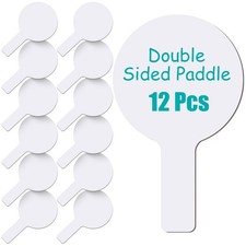 12-PCS Dry Erase Answer Paddles, Double Sided, Mini, Handheld, White Board, DIY