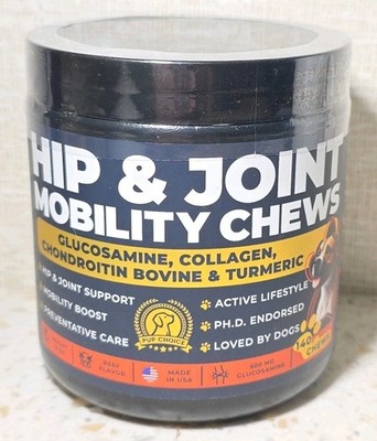 Pup Choice Hip & Joint Mobility Support Glucosamine Collagen 140 Soft Chews Dogs