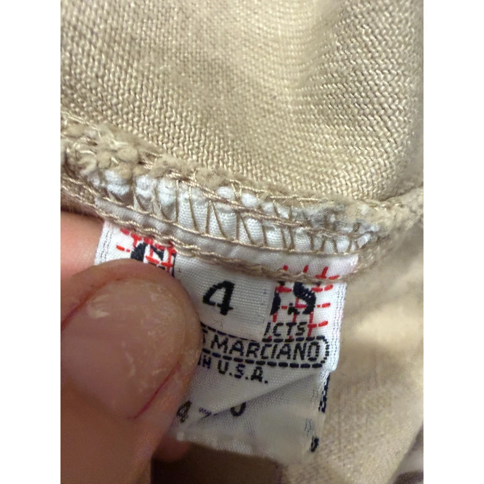 Mono vaquero vintage Guess George Marciano tostado para mujer talla 4 carpintero EE. UU. Foto 4 de 4