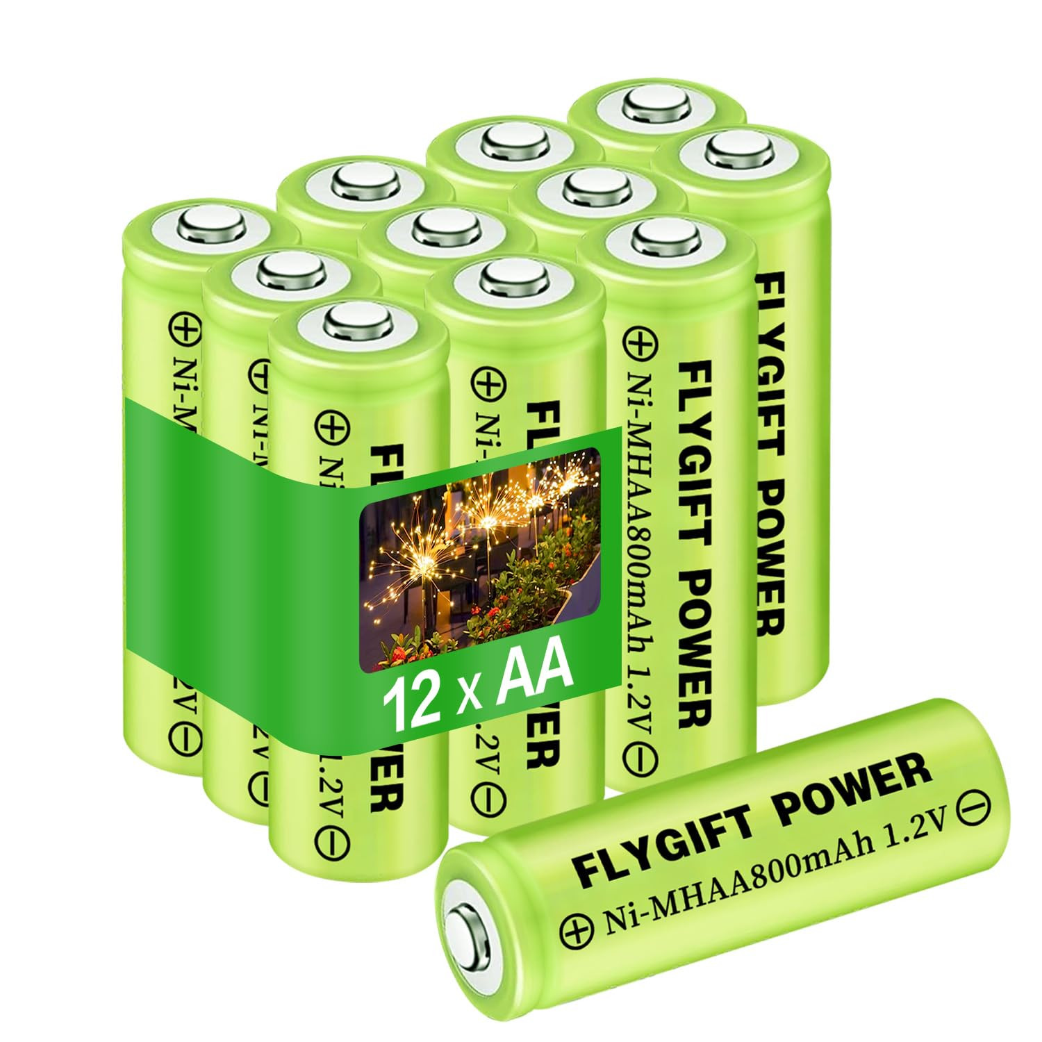 AA Rechargeable Batteries 800mAh Ni-MH Double A 1.2V High Capacity Precharged...-image