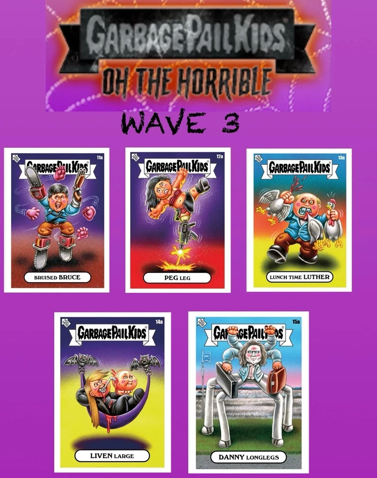 2025 GARBAGE PAIL KIDS OH THE HORRIBLE HORROR-IBLE WAVES 2-6 COMP BASE SETS (5) - Image 4 of 4