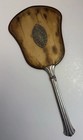 Vintage Handspiegel filigran florales Design silberfarben Metall Waschtisch Patina 13 Zoll 