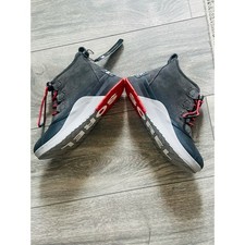 SOREL Out N About Classic Youth Size 6 Waterproof Gray Suede Boots Red Laces