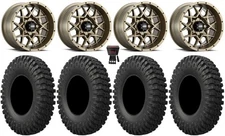 ITP Hurricane 15" Wheels Bronze 37" MotoCrusher Tires Commander Maverick
