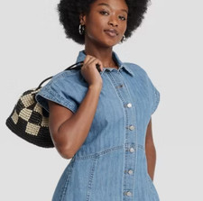 Denim Flouncy Dress Sz Large NWT- Universal Thread
