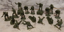 17 Vntg BMC WWII Iwo Jima US Marines Plastic Army Men American Soldier Figures